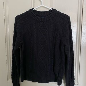 100% cotton GAP Black Cable-Knit Crewneck summer Sweater